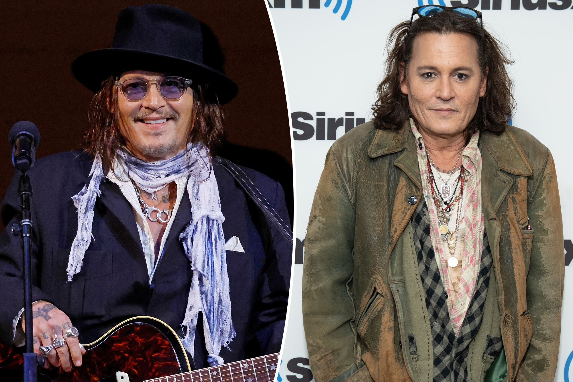 Johnny Depp looks unrecognizable as a silver fox in comeback movie ‘Day Drinker’