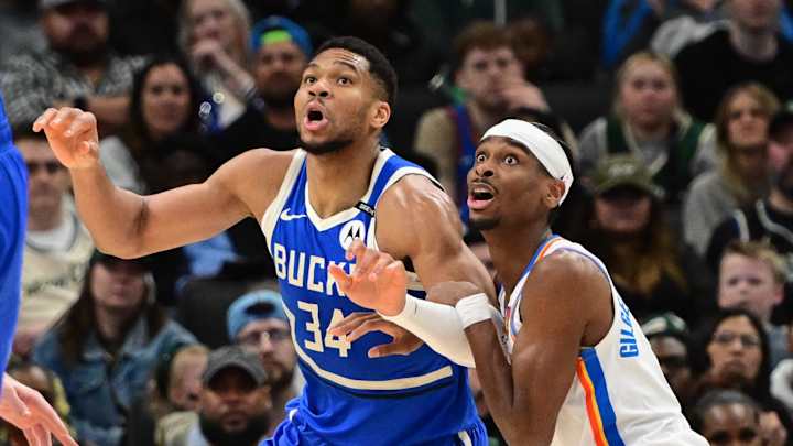 Bucks’ Giannis Antetokounmpo Has Odd Reaction to Shai Gilgeous-Alexander Taking Home MVP