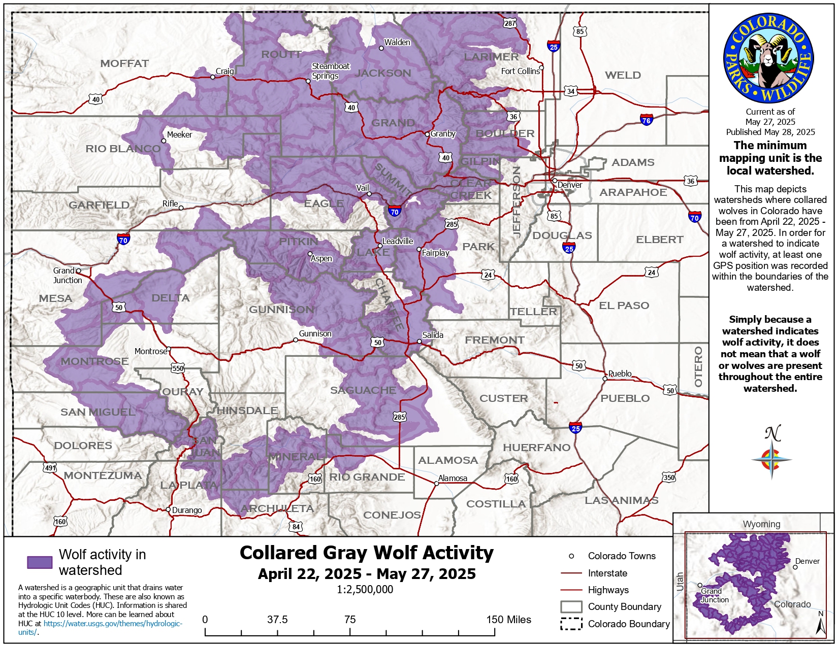  Colorado wolves extend territory toward state’s southern border