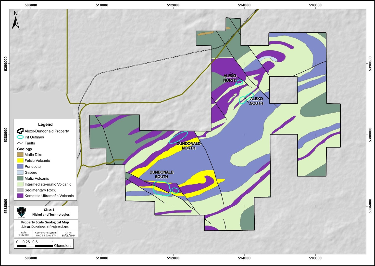 Class 1 Nickel Files Updated NI 43-101 Mineral Resource Estimate for Dundonald North, Alexo-Dundonald Nickel Sulphide Project