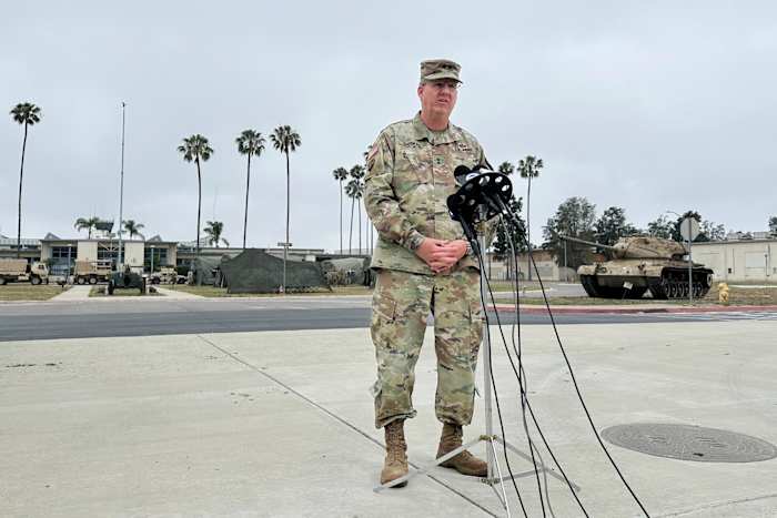 National Guard troops have temporarily detained civilians in LA protests, commander says