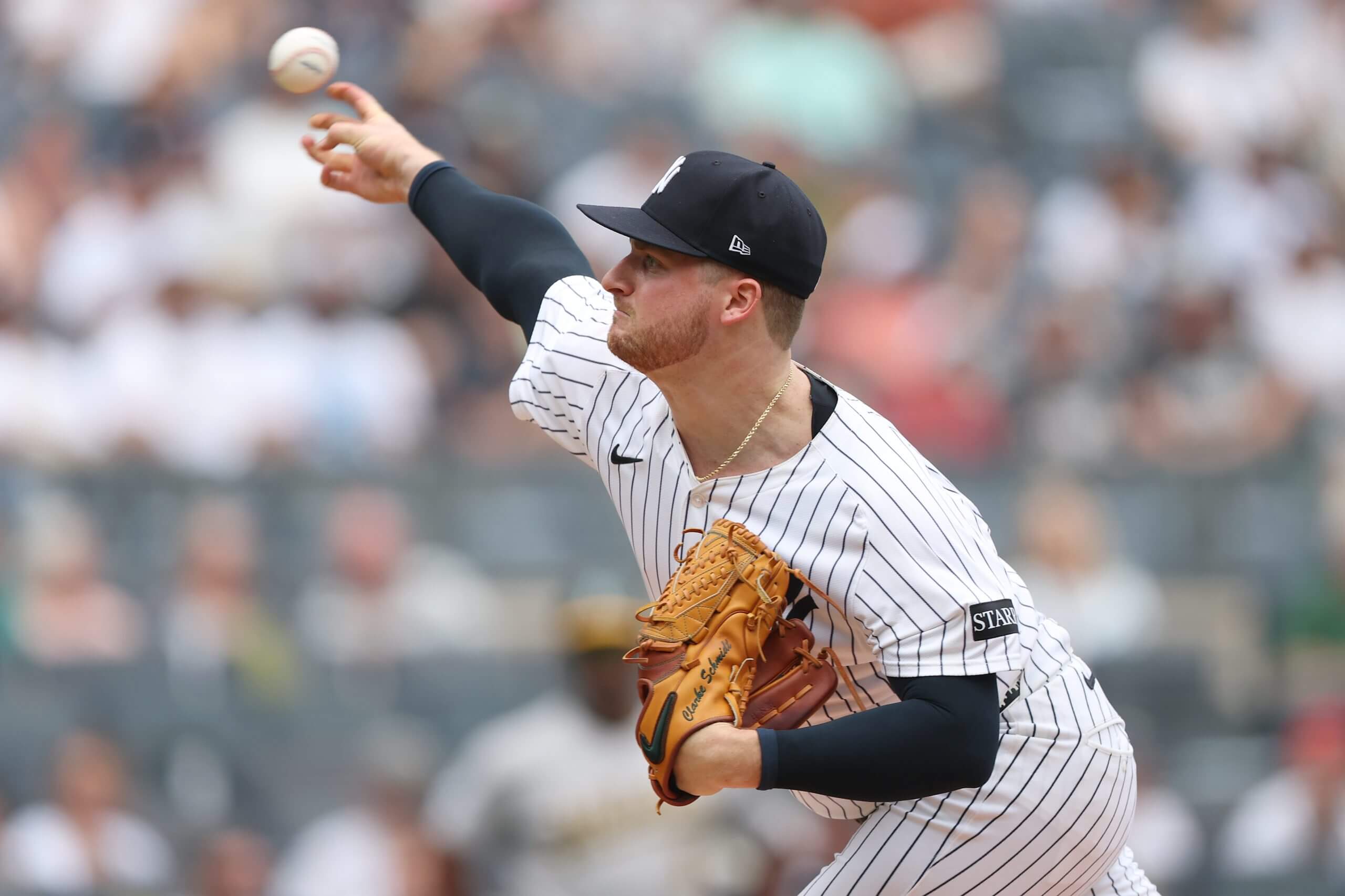 Yankees’ Clarke Schmidt makes franchise history with scoreless innings streak