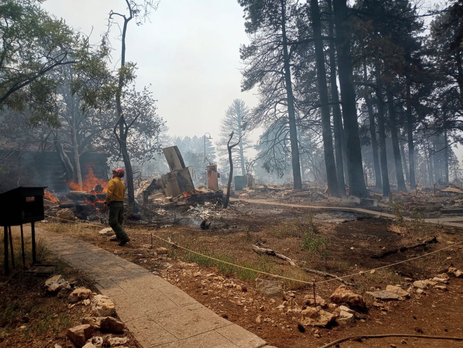 Wildfire destroys a historic Grand Canyon lodge and other structures