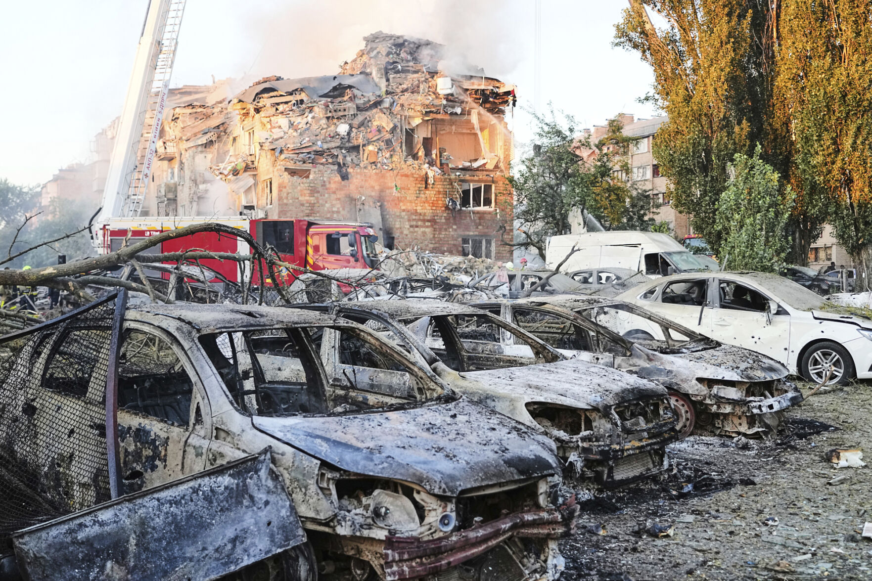 Major Russian attack includes rare strikes on the center of Kyiv, killing at least 19