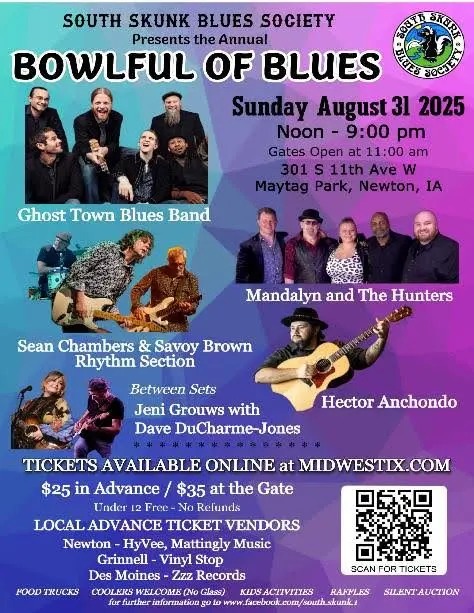Bowful of Blues Sunday at Newton’s Maytag Park