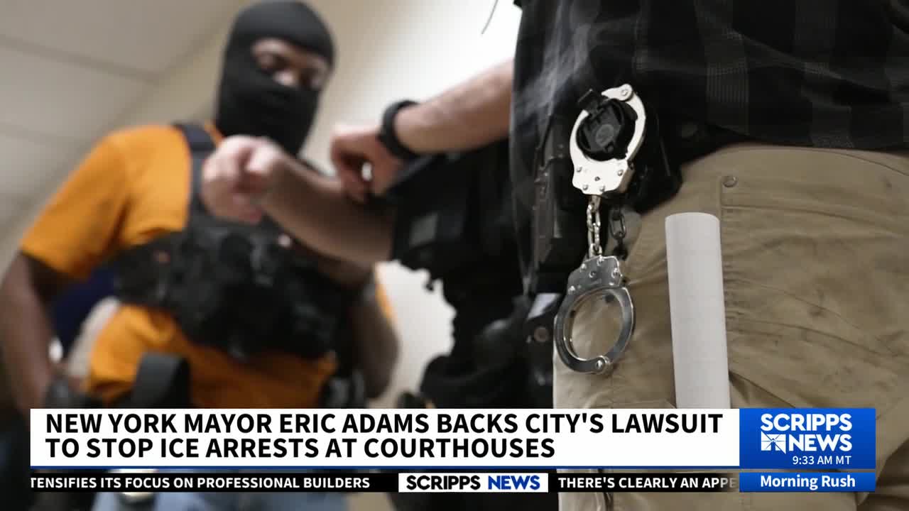 New York City Mayor Eric Adams backs lawsuit to stop ICE arrests at immigration courthouses