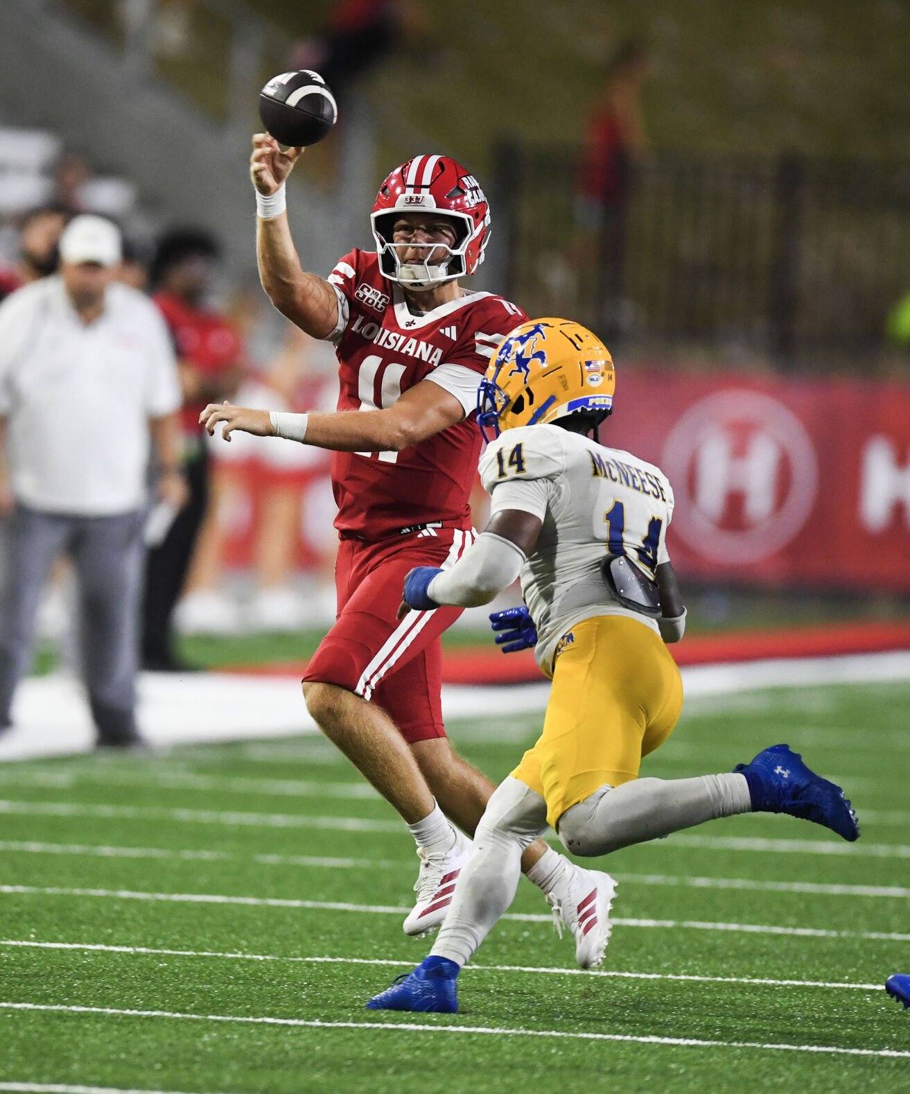For now, Daniel Beale’s first start produced desired result – a Cajuns’ victory