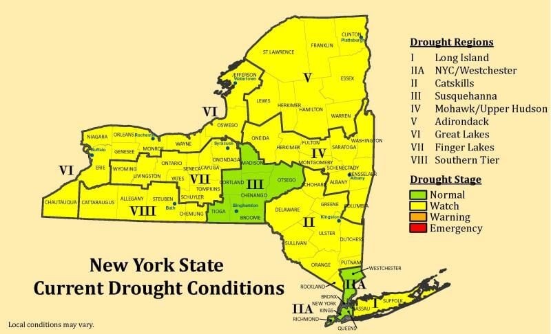Drought watch extends to Washington, Saratoga counties