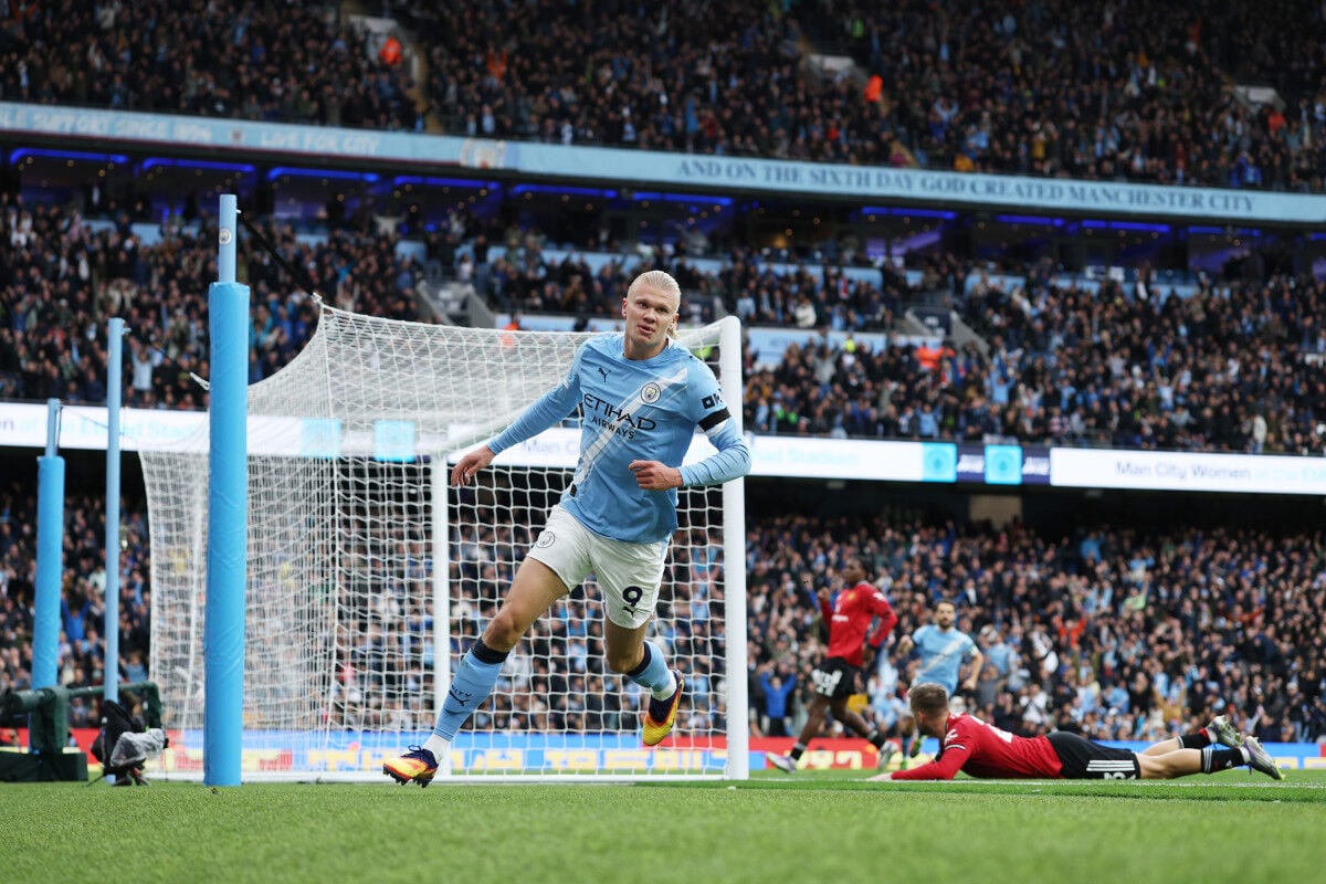 Erling Haaland Equals Wayne Rooney’s Record With 2 Goals vs Manchester United