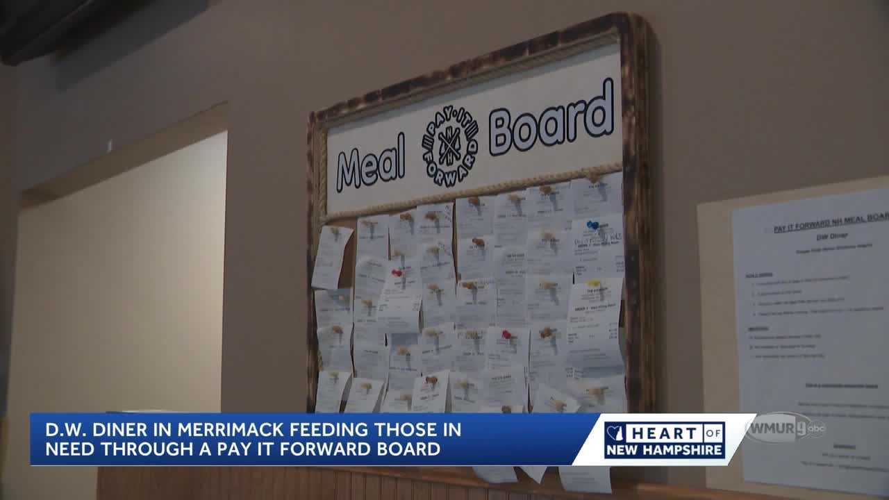 D.W. Diner in Merrimack feeding those in need through ‘Pay It Forward’ board