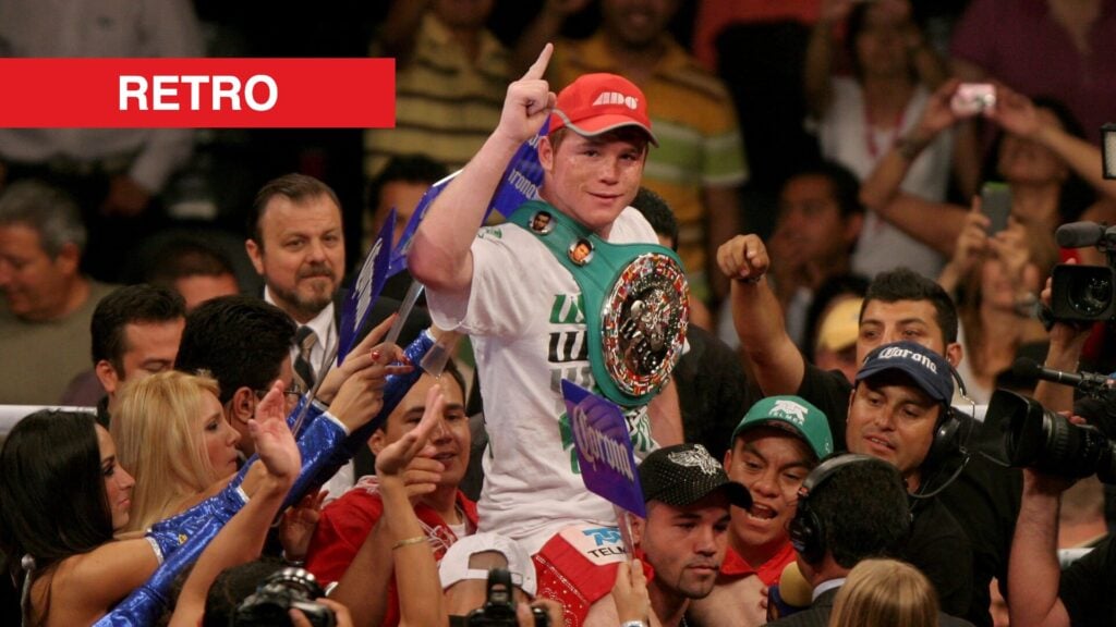 20-year-old Canelo Alvarez survived point deduction and $70,000 fine to win first world title by beating legends brother