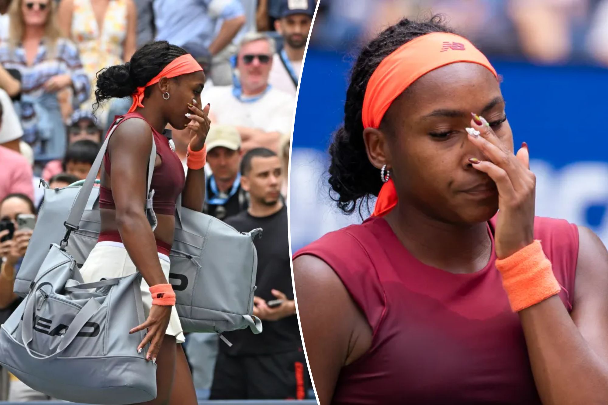 Coco Gauff ‘kind of broke down’ after US Open loss to Naomi Osaka